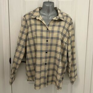 MSCH Copenhagen Plaid Button-Down Shirt, Sz M